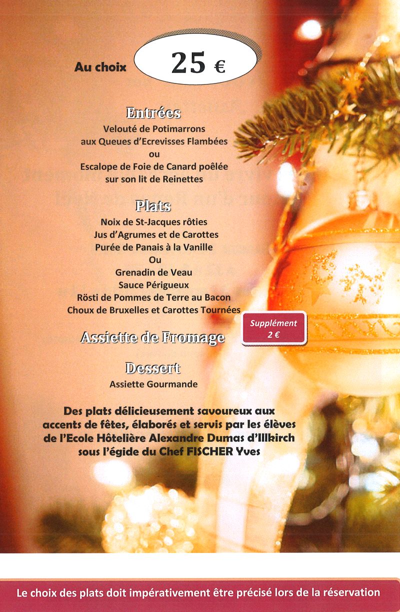 Invitation au repas de Noël de Sarepta | Alliance St Thomas Seniors